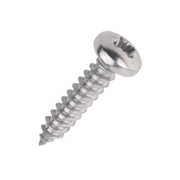 Self Tapping Screw Gauge 8 x 3/8" Pozi Pan Head - A4 Stainless Steel