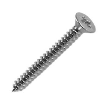 Self Tapping Screw Gauge 8 x 1" Pozi CSK Head - A4 Stainless Steel