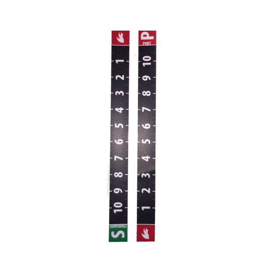 Calibration Sticker - Number Graduated Port/Starboard  (16.5cm x 2cm) - set of 2