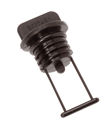 Barton Transom Drain Bung only Screw Type (Black)